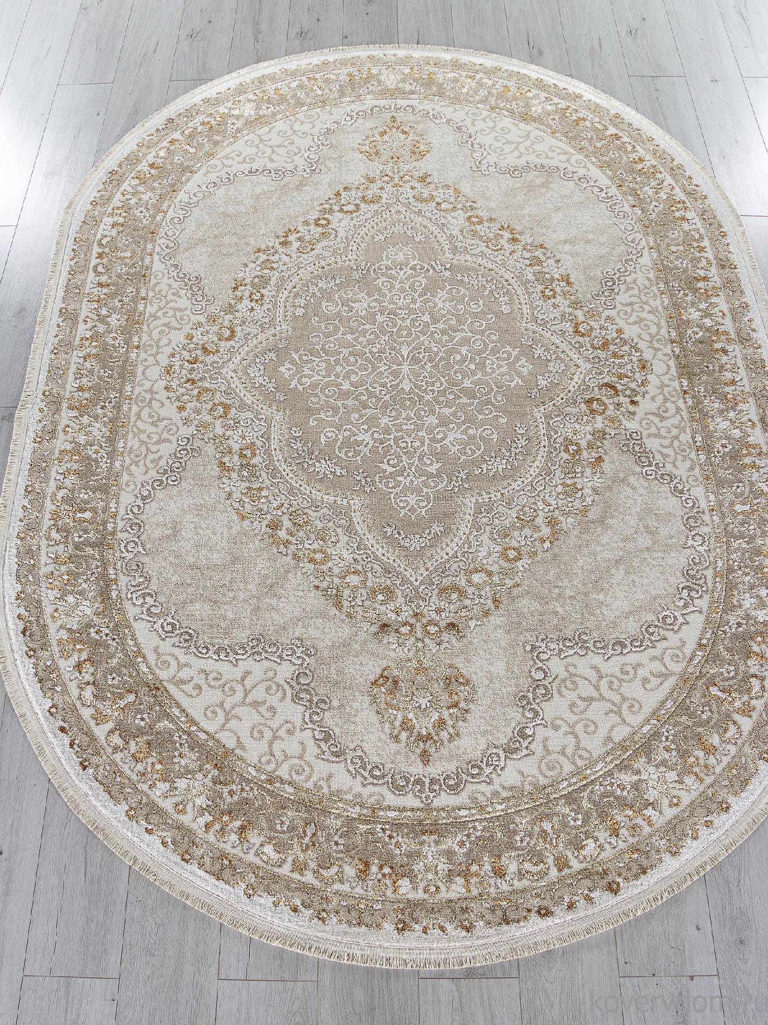 Ковер ESSA 27226A BEIGE / BEIGE Овал