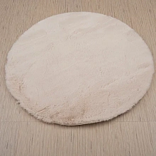 Пушистый ковер из искусственного меха Krolik 1000A T2408_BEIGE круг