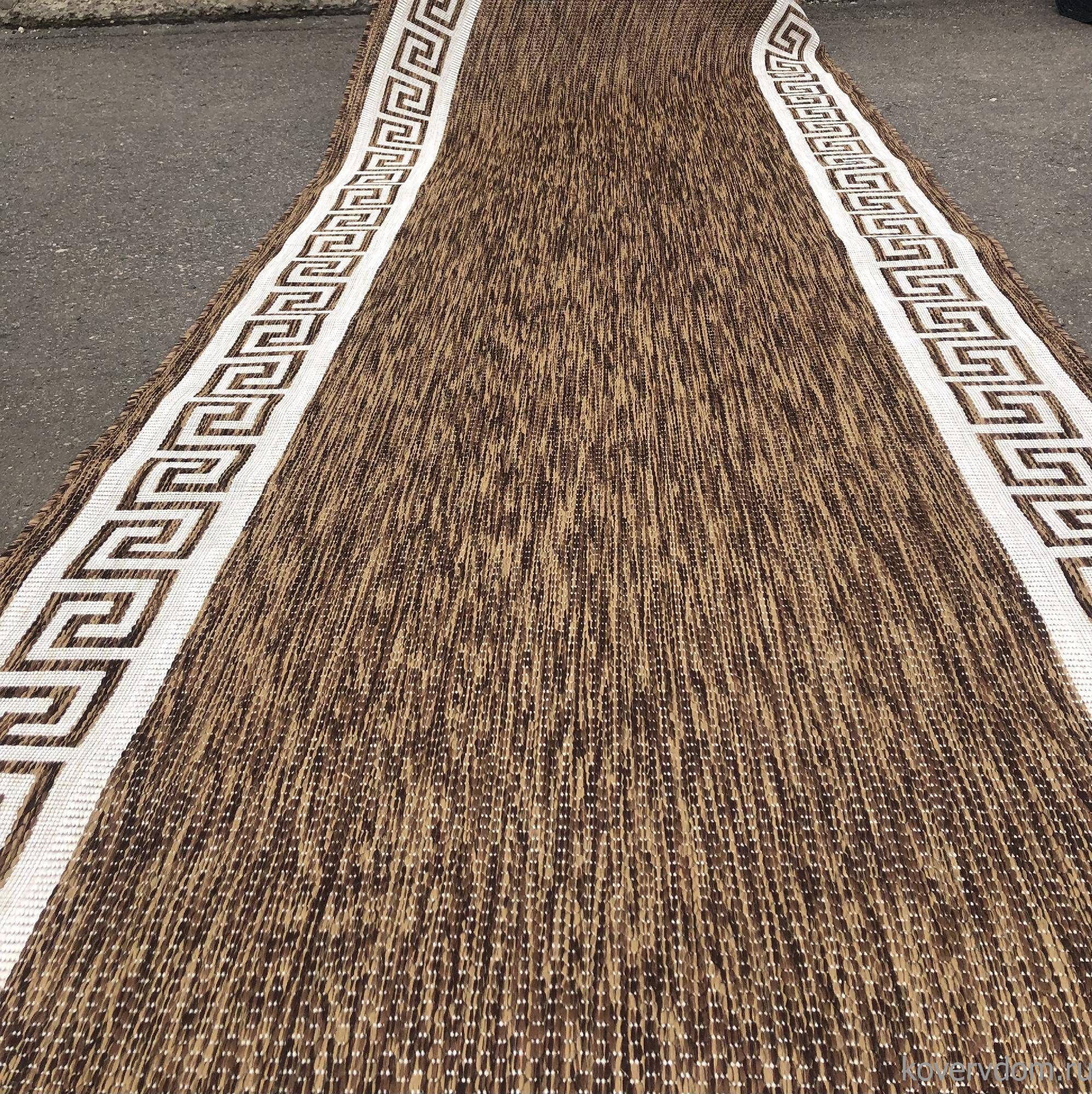 Ковровая дорожка циновка VEGAS S002 BROWN-CREAM Ковровая дорожка циновка VEGAS S002 BROWN-CREAM