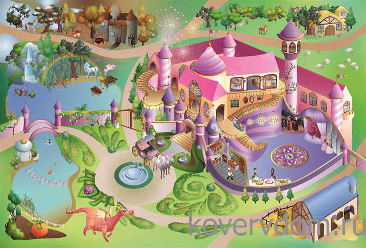 Детский развивающий 3D ковер  Замок Принцессы 86006 Детский развивающий 3D ковер  Замок Принцессы 86006