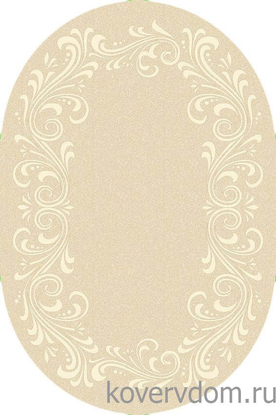 Шерстяной рельефный ковер Hunnu Relief ОВАЛ 6A975-001SO