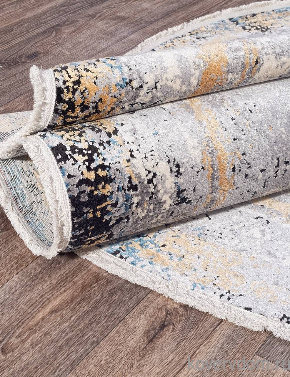 Ковер ERVA 18126 GOLD / GRAY Овал