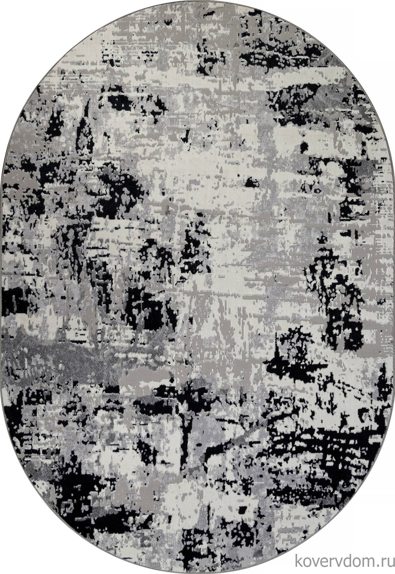 Ковер PALERMO F284 DARK GRAY Овал