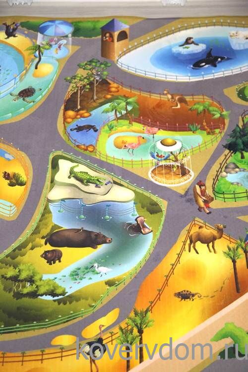 Детский развивающий 3D ковер Сказочный Зоопарк 86027 Детский развивающий 3D ковер Сказочный Зоопарк 86027