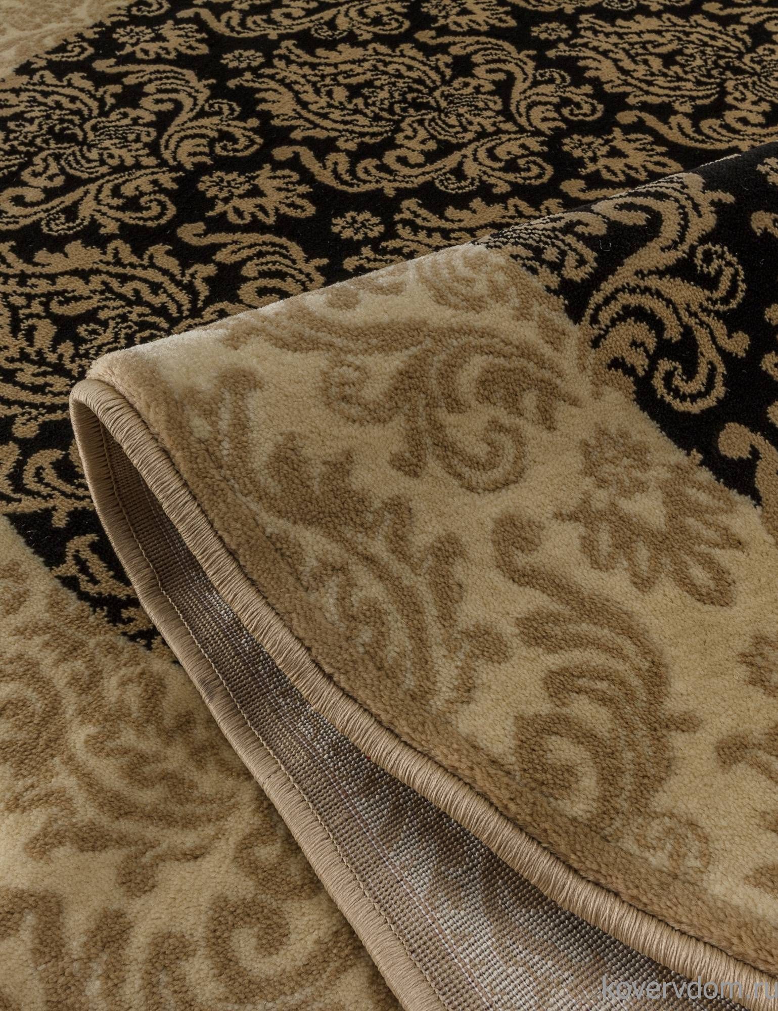 Ковер IZMIR D716 BLACK-BEIGE Овал Ковер IZMIR D716 BLACK-BEIGE Овал