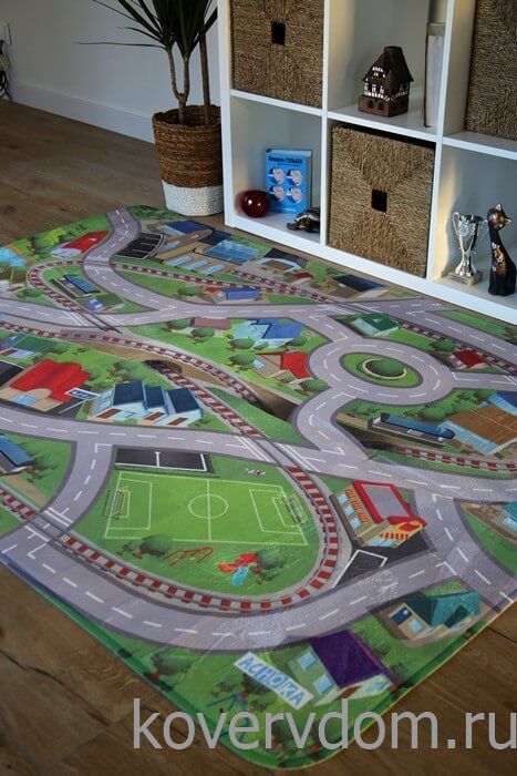 Детский развивающий 3D ковер с дорогами ГОРОДОК 86132 Детский развивающий 3D ковер с дорогами ГОРОДОК 86132