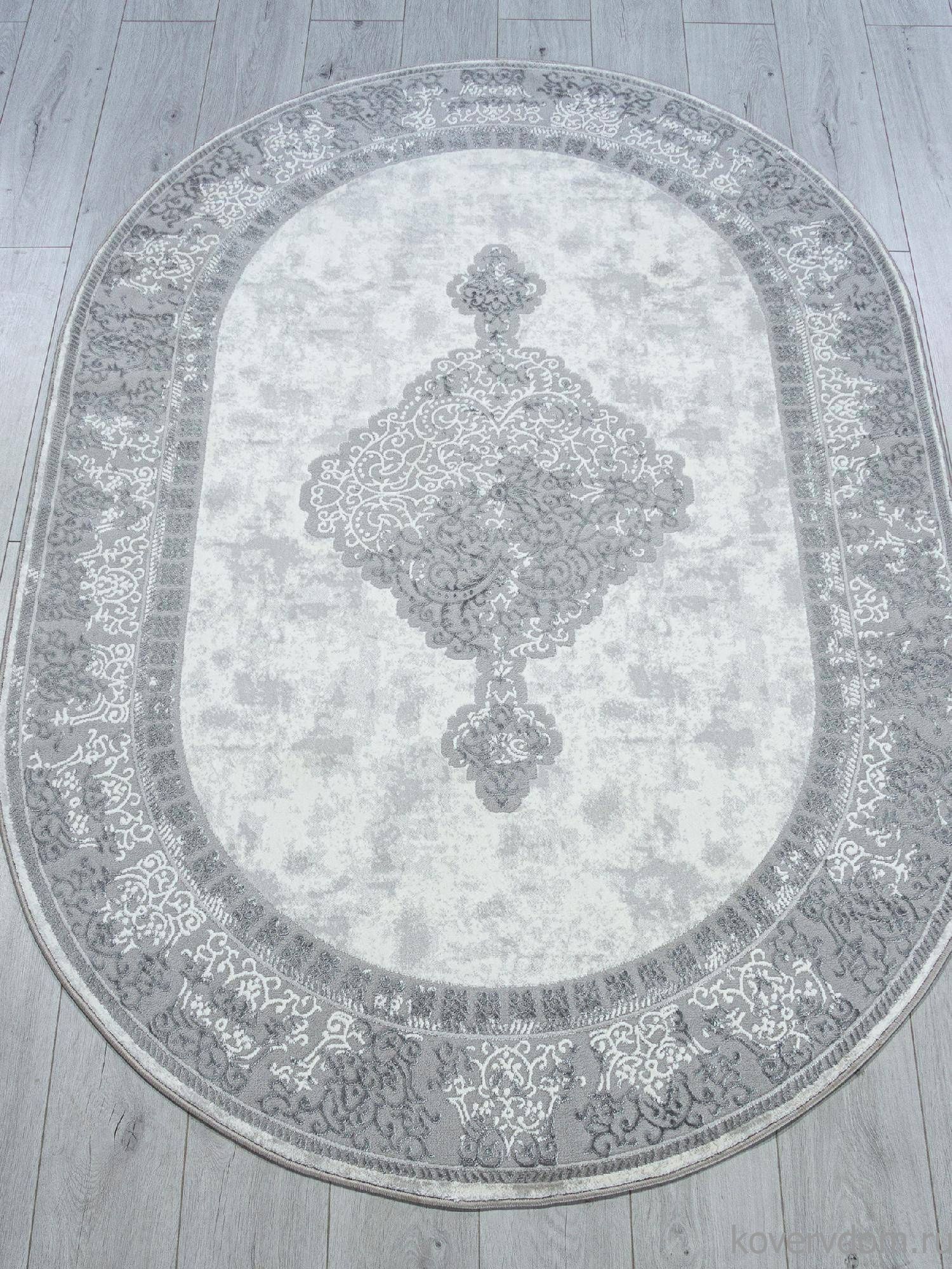 Ковер SIROCCO F163AQ GREY / D.GREY Овал