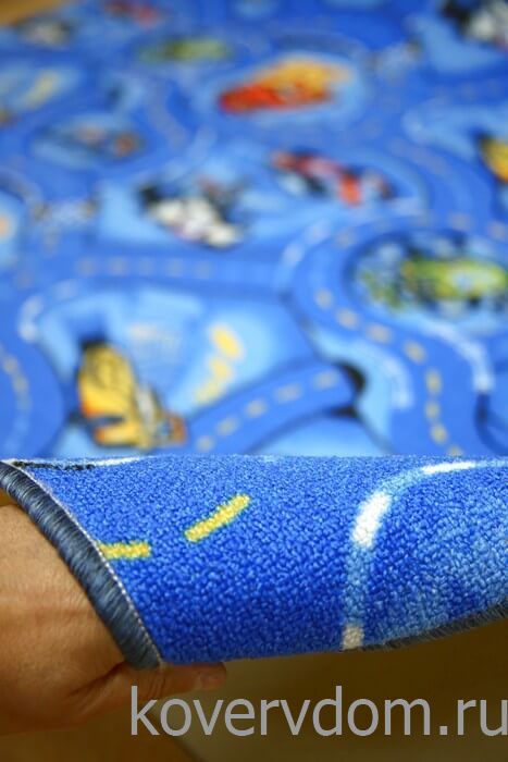 Детский ковер-палас Формула-1 синий Детский ковер-палас Формула-1 синий