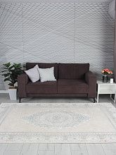 Пушистый овальный ковер GRAFF F650 CREAM