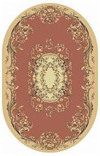 Овальный ковер розовый шерстяной Floare PASSAGE 062-3281 ОВАЛ